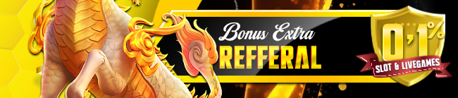 BONUS REFERAL SLOT GAMES & LIVE GAMES 0.1%